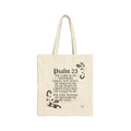 Psalm 23 Tote Bag - blackletter design on cream canvas